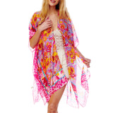 101566, FLORAL PRINTED KIMONO