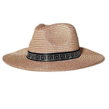101575, BLING MAZE PRINT TRIM FEDORA HAT