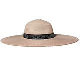 101577, BLING MAZE PRINT TRIM WIDE BRIM FEDORA HAT