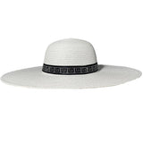 101577, BLING MAZE PRINT TRIM WIDE BRIM FEDORA HAT