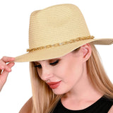 101583, CHAIN TRIM FEDORA HAT