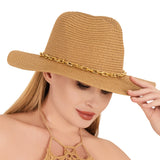 101583, CHAIN TRIM FEDORA HAT