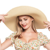 101584, SOLID WIDE BRIM STRAW HAT