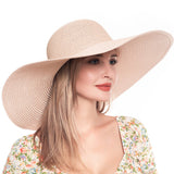 101584, SOLID WIDE BRIM STRAW HAT
