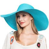 101584, SOLID WIDE BRIM STRAW HAT