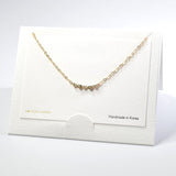 101589, 14K GOLD DIPPED, DAINTY HEART CUBIC ZIRCONIA NECKLACE