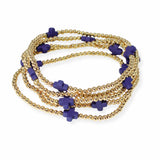 101624, CROSS MULTI LAYERED BEAD STRETCH BRACELET