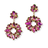 101636, TEARDROP ACCENT RHINESTONE DANGLE EARRING