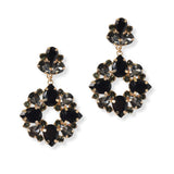 101636, TEARDROP ACCENT RHINESTONE DANGLE EARRING
