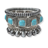 101653, WESTERN MULTI LAYERED STRETCH BRACELET
