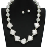 101661, NUGGET BEAD WITH PEARL NECKLACE