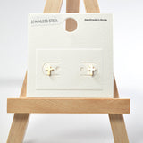 101683, DAINTY CROSS STAINLESS STEEL STUD EARRING