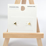101688, DAINTY TRIANGLE STAINLESS STEEL STUD EARRING