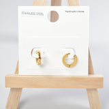 101693, 2MM WIDE, STAINLESS STEEL HINGED HUGGIE HOOP EARRING