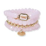 101695, MULTI LAYERED BEADED STRETCH BRACELET