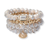 101695, MULTI LAYERED BEADED STRETCH BRACELET