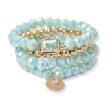 101695, MULTI LAYERED BEADED STRETCH BRACELET