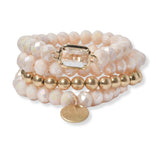 101695, MULTI LAYERED BEADED STRETCH BRACELET