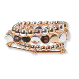101973, GEOMETRIC MULTI LAYERED BEADED STRETCH BRACELET