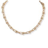 101986, BALL EDGE METAL CHAIN TOGGLE NECKLACE