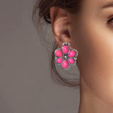 102002, WESTERN TURQUOISE STONE EARRING