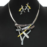 102057, HAMMERED METAL NECKLACE
