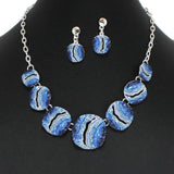 102059, ENAMEL TEXTURED GEOMETRIC NECKLACE