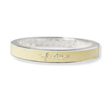 102117, "FAITH" ENAMEL OPEN BANGLE BRACELET