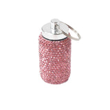 102120, BLING CRYSTAL RHINESTONE MINI PILL BOTTLE KEY RING