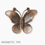 102137, BUTTERFLY RHINESTONE ACCENT MAGNETIC PIN