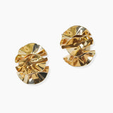102146, FLOWER PETAL METAL EARRING