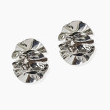 102146, FLOWER PETAL METAL EARRING