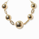 102152, BOLD BALL METAL NECKLACE