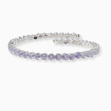 102155, CUBIC ZIRCONIA CRYSTAL RHINESTONE STRETCH CUFF BRACELET