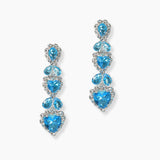 102159, HEART CUBIC ZIRCONIA CRYSTAL RHINESTONE EARRING
