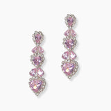 102159, HEART CUBIC ZIRCONIA CRYSTAL RHINESTONE EARRING