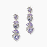 102159, HEART CUBIC ZIRCONIA CRYSTAL RHINESTONE EARRING