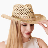 102163, SEQUIN BAND ACCENT WESTERN STRAW COWBOY HAT