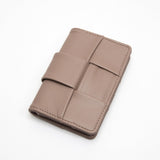 102175, SQUARE WEAVE FAUX LEATHER CARD HOLDER WALLET