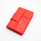 102175, SQUARE WEAVE FAUX LEATHER CARD HOLDER WALLET
