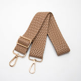 102180, BRAIDED FAUX LEATHER ADJUSTABLE BAG STRAP