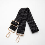 102180, BRAIDED FAUX LEATHER ADJUSTABLE BAG STRAP