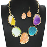 102190, GEOMETRIC CELLULOID ACETATE NECKLACE