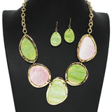 102190, GEOMETRIC CELLULOID ACETATE NECKLACE