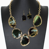 102190, GEOMETRIC CELLULOID ACETATE NECKLACE