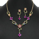 102191, FLOWER BRANCH ENAMEL NECKLACE