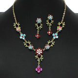 102191, FLOWER BRANCH ENAMEL NECKLACE