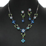 102191, FLOWER BRANCH ENAMEL NECKLACE
