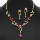 102191, FLOWER BRANCH ENAMEL NECKLACE