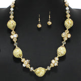 102192, CERAMIC BALL BEADED NECKLACE
